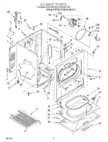 02 - Cabinet parts for Kitchenaid Dryer KGYS977EZ0 from AppliancePartsPros.com