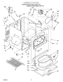 02 - Cabinet parts for Kitchenaid Dryer KGYS777EQ1 from AppliancePartsPros.com