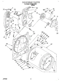 03 - Bulkhead parts for Kitchenaid Dryer KGYE677BWH1 from AppliancePartsPros.com