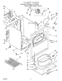 02 - Section parts for Kitchenaid Dryer KEYS700EZ1 from AppliancePartsPros.com