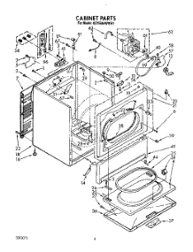 03 - Section parts for Kitchenaid Dryer KEYE664WWH1 from AppliancePartsPros.com