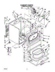 03 - Cabinet parts for Kitchenaid Dryer KGYE767WWH0 from AppliancePartsPros.com