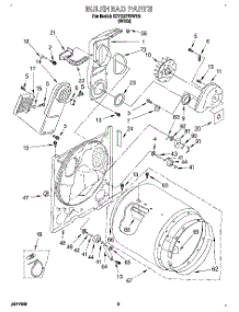 03 - Section parts for Kitchenaid Dryer KEYE677BWH2 from AppliancePartsPros.com