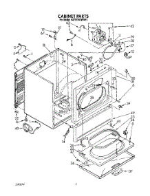 03 - Cabinet parts for Kitchenaid Dryer KGYE760WWH1 from AppliancePartsPros.com