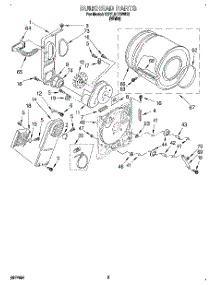 03 - Section parts for Kitchenaid Dryer KEYL517BWH2 from AppliancePartsPros.com