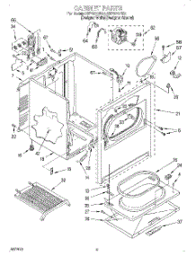 02 - Section parts for Kitchenaid Dryer KEYS777EZ1 from AppliancePartsPros.com