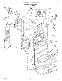 02 - Cabinet parts for Kitchenaid Dryer KGYE665BWH3 from AppliancePartsPros.com