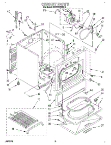 02 - Cabinet parts for Kitchenaid Dryer KGYE777BWH0 from AppliancePartsPros.com