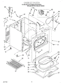 02 - Cabinet parts for Kitchenaid Dryer KGYS700EQ0 from AppliancePartsPros.com