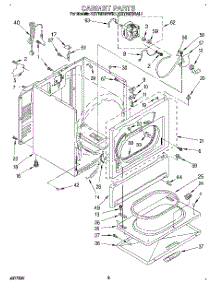 02 - Cabinet parts for Kitchenaid Dryer KGYE670BAL1 from AppliancePartsPros.com