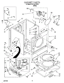 02 - Cabinet parts for Kitchenaid Dryer KGYL517BWH1 from AppliancePartsPros.com