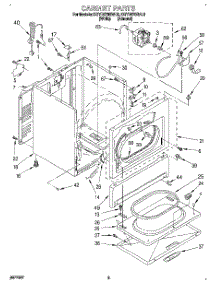 02 - Cabinet parts for Kitchenaid Dryer KGYE670BAL2 from AppliancePartsPros.com
