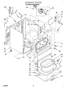 02 - Cabinet parts for Kitchenaid Dryer KGYE677BWH2 from AppliancePartsPros.com