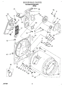 03 - Section parts for Kitchenaid Dryer KEYE677BWH1 from AppliancePartsPros.com
