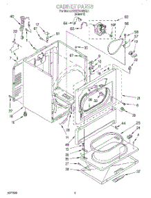 02 - Cabinet parts for Kitchenaid Dryer KGYE678BAL1 from AppliancePartsPros.com