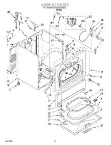02 - Cabinet parts for Kitchenaid Dryer KGYE677BWH3 from AppliancePartsPros.com