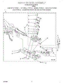 04 - 3401771 Burner Assembly parts for Kitchenaid Dryer KGYE677BWH3 from AppliancePartsPros.com