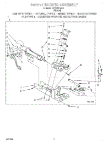 04 - 3401771 Burner Assembly parts for Kitchenaid Dryer KGYE678BAL1 from AppliancePartsPros.com