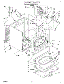 02 - Cabinet parts for Kitchenaid Dryer KGYE677BWH0 from AppliancePartsPros.com