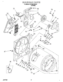03 - Section parts for Kitchenaid Dryer KEYE677BWH0 from AppliancePartsPros.com
