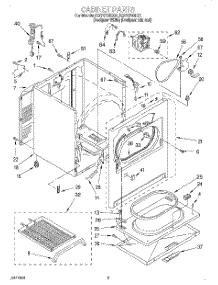 02 - Cabinet parts for Kitchenaid Dryer KGYS700EZ1 from AppliancePartsPros.com