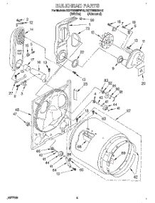 03 - Bulkhead parts for Kitchenaid Dryer KGYE665BWH0 from AppliancePartsPros.com
