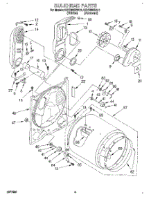 03 - Bulkhead parts for Kitchenaid Dryer KGYE665BWH1 from AppliancePartsPros.com