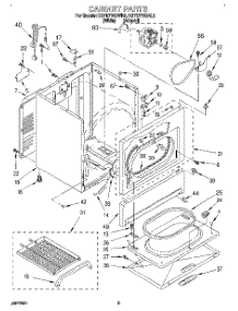02 - Cabinet parts for Kitchenaid Dryer KGYE770BAL2 from AppliancePartsPros.com