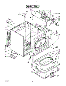 03 - Cabinet parts for Kitchenaid Dryer KGYE664WWH1 from AppliancePartsPros.com