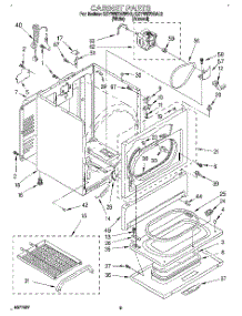 02 - Cabinet parts for Kitchenaid Dryer KGYW870BWH0 from AppliancePartsPros.com