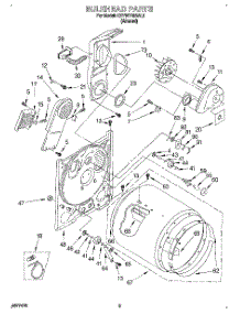 03 - Section parts for Kitchenaid Dryer KEYW778BAL0 from AppliancePartsPros.com