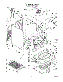 02 - Cabinet parts for Kitchenaid Dryer KGYW777BWH1 from AppliancePartsPros.com