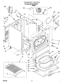 02 - Cabinet parts for Kitchenaid Dryer KGYE777BWH2 from AppliancePartsPros.com