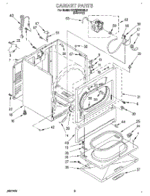 02 - Cabinet parts for Kitchenaid Dryer KGYE679BBL0 from AppliancePartsPros.com