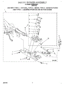04 - 3401771 Burner Assembly parts for Kitchenaid Dryer KGYE679BBL0 from AppliancePartsPros.com