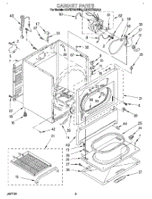 02 - Cabinet parts for Kitchenaid Dryer KGYE770BWH0 from AppliancePartsPros.com