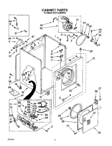 03 - Cabinet parts for Kitchenaid Dryer KGYL400WWH0 from AppliancePartsPros.com
