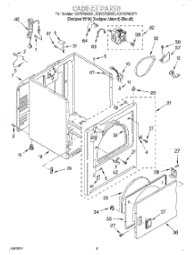 02 - Cabinet parts for Kitchenaid Dryer KGYS700GT1 from AppliancePartsPros.com