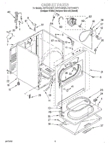 02 - Cabinet parts for Kitchenaid Dryer KGYS750GQ1 from AppliancePartsPros.com