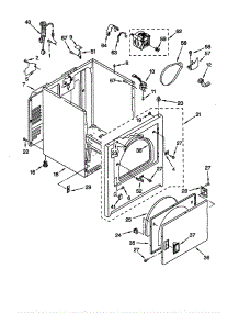 Cabinet parts for Kitchenaid Dryer JG4ST700GQ0 from AppliancePartsPros.com