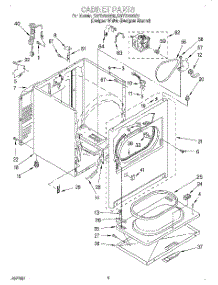 02 - Cabinet parts for Kitchenaid Dryer KGYS750GZ0 from AppliancePartsPros.com