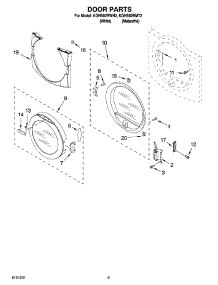 05 - Door Parts, Optional Parts (Not Included) parts for Kitchenaid Dryer KGHS02RWH2 from AppliancePartsPros.com