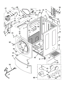 Cabinet parts for Kitchenaid Dryer KEHS02RMT1 from AppliancePartsPros.com