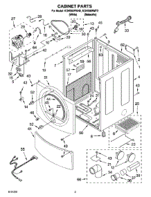 02 - Cabinet Parts parts for Kitchenaid Dryer KGHS02RMT2 from AppliancePartsPros.com