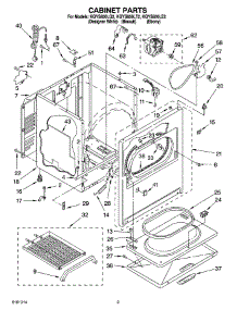 02 - Cabinet Parts parts for Kitchenaid Dryer KGYS850LT2 from AppliancePartsPros.com