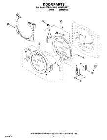 05 - Door Parts, Optional Parts (Not Included) parts for Kitchenaid Dryer KGHS01PWH2 from AppliancePartsPros.com