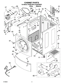 02 - Cabinet Parts parts for Kitchenaid Dryer KEHS01PMT2 from AppliancePartsPros.com