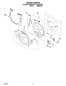 05 - Door Parts parts for Kitchenaid Dryer KGHS01PMT1 from AppliancePartsPros.com