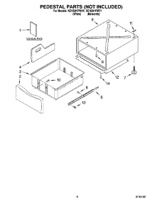 05 - Pedestal Parts (Not Included), Optional Parts (Not Included) parts for Kitchenaid Dryer KEHS01PMT1 from AppliancePartsPros.com