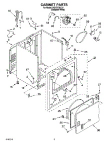 02 - Cabinet Parts parts for Kitchenaid Dryer KGYS700LQ1 from AppliancePartsPros.com